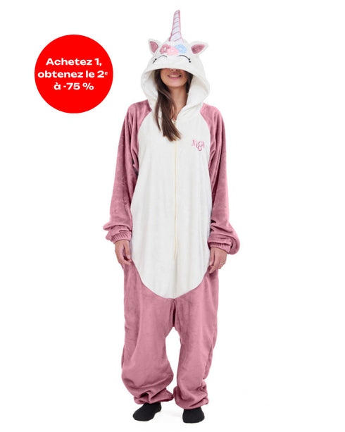 Snuggs combinaison pyjama animaux adulte "Licorne Violette"