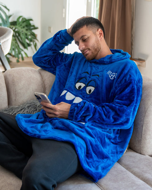 Snuggs Sweat à capuche bleu roi Monstre