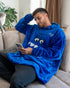 Snuggs Sweat à capuche bleu roi Monstre