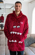 Snuggs Sweat à capuche rouge foncé Monstre