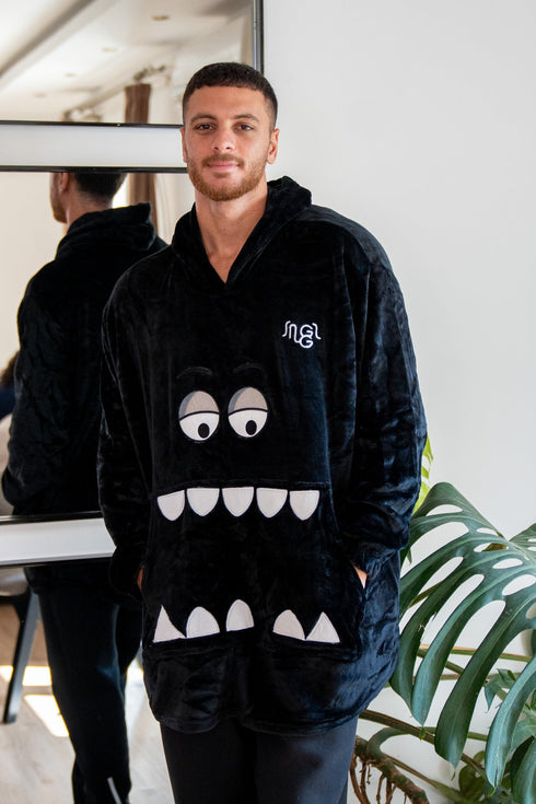 Snuggs Sweat à capuche monstre noir