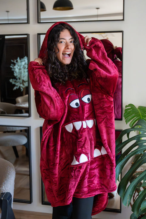 Snuggs Sweat à capuche rouge foncé Monstre