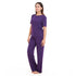 Ensemble pyjama d'été femme T-shirt violette+ pantalon