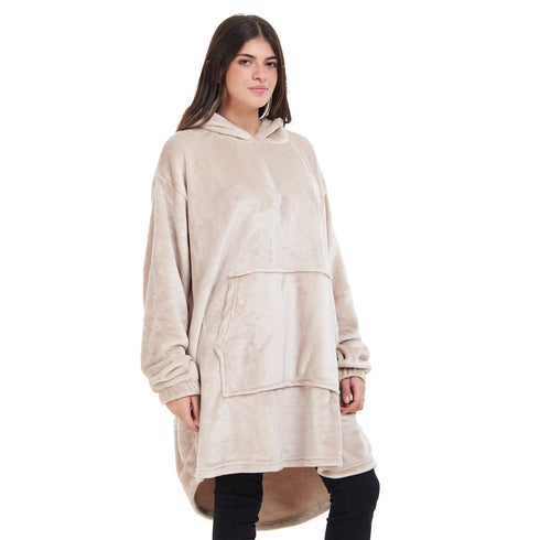 Snuggs Sweat à capuche écru