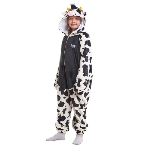 Snuggs Combinaison Pyjama Animaux D'enfants "Black Cow"