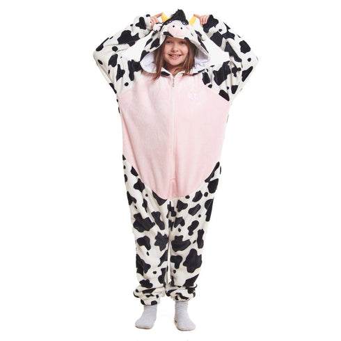 Snuggs Combinaison Pyjama Animaux D'enfants "Vache Rose"