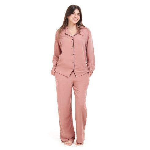 Ensemble pyjama d'été femme boutonné cashmere