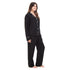 Ensemble pyjama d'été femme boutonné Noire