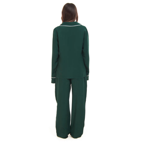 Ensemble pyjama d'été femme boutonné Verte