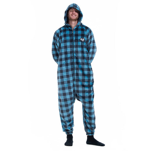 Snuggs Combinaison pyjama carreaux bleus