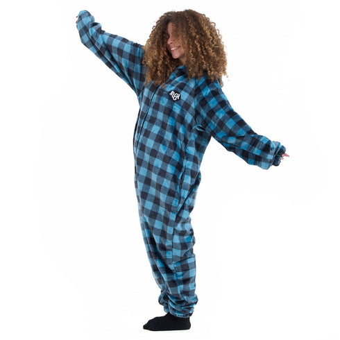 Snuggs Combinaison pyjama carreaux bleus