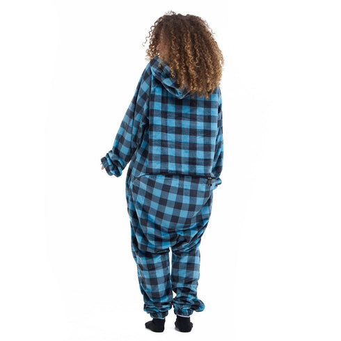 Snuggs Combinaison pyjama carreaux bleus