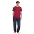 Ensemble pyjama été homme T-shirt rouge foncé + Pantalon à Carreaux Bleu x Noir