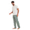 Ensemble pyjama été homme T-shirt gris+ Pantalon à Carreaux Vert x Bleu foncé