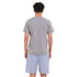 Ensemble pyjama été homme T-shirt Gris Clair + Short à Carreaux Indigo x Blanc