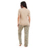 Ensemble pyjama d'été femme, T-shirt beige + pantalon pastel