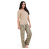 Ensemble pyjama d'été femme, T-shirt beige + pantalon pastel