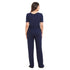 Ensemble pyjama d'été femme T-shirt + pantalon bleu foncé