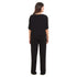 Ensemble pyjama d'été femme, T-shirt court + pantalon ,Noir