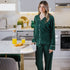 Ensemble pyjama d'été femme boutonné Verte