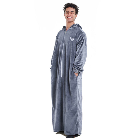 Snuggs Couverture avec manches "Gris foncé"