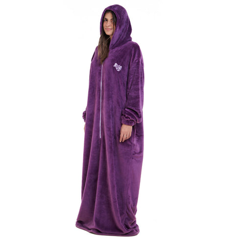 Snuggs Couverture avec manches "Violet foncé"