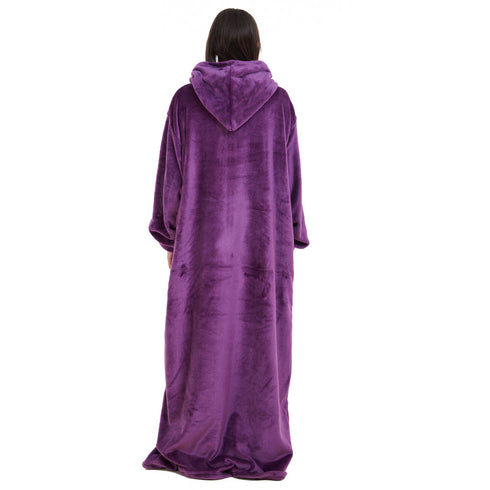 Snuggs Couverture avec manches "Violet foncé"