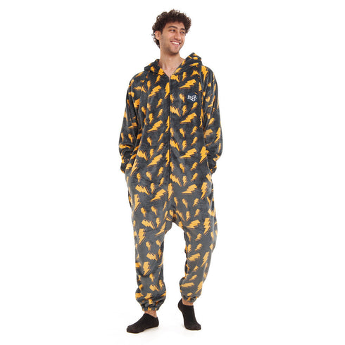 Snuggs Combinaison Pyjama "Eclairs gris souris "