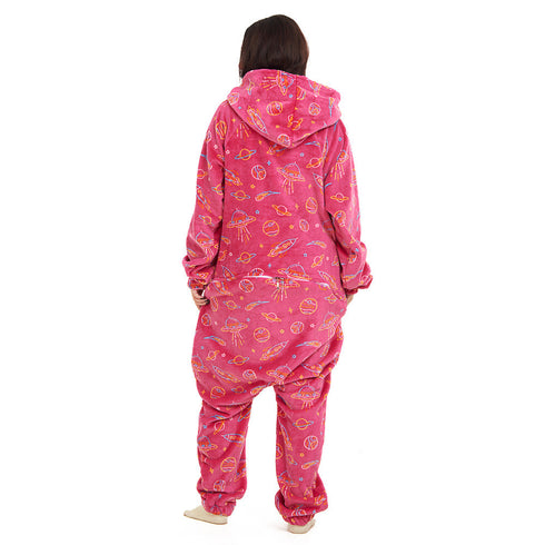 Snuggs combinaison pyjama "Espace Fuchsia"