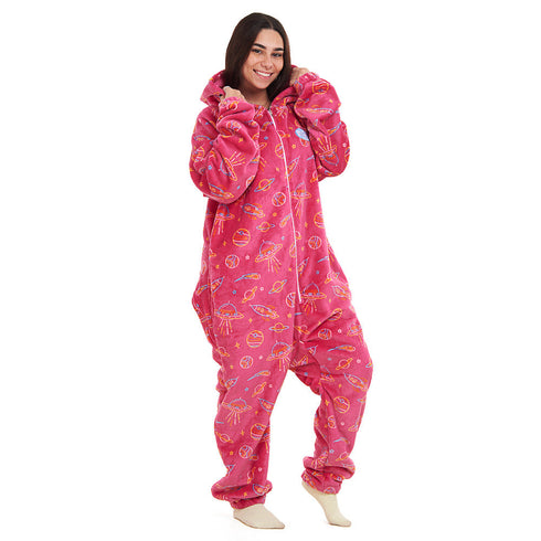 Snuggs combinaison pyjama "Espace Fuchsia"