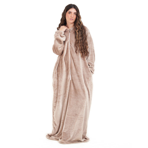 Snuggs Couverture avec manches "Café"